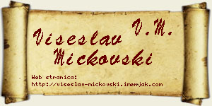 Višeslav Mickovski vizit kartica